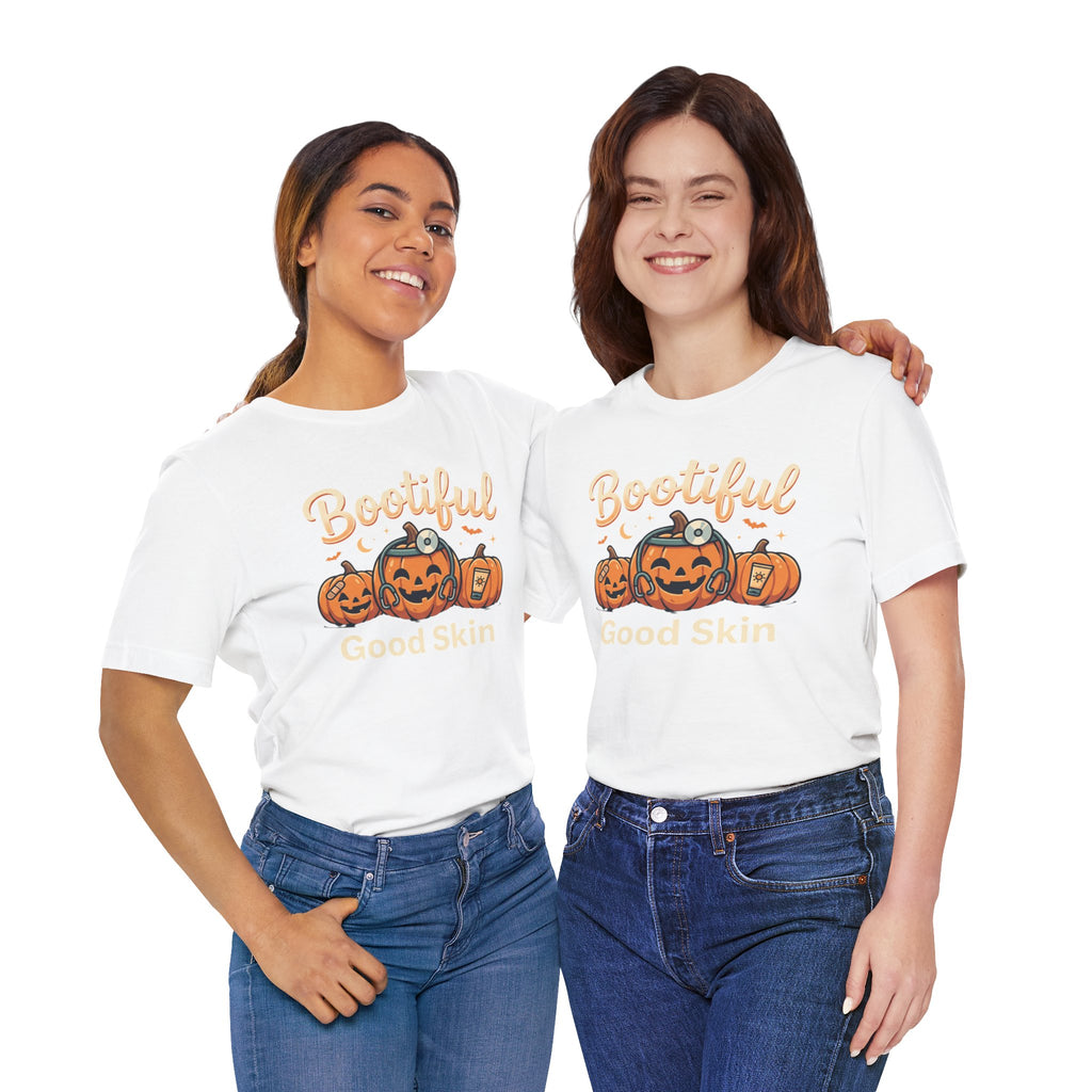 Bootiful Good Skin Halloween T-Shirt – Cute Pumpkin Skincare Tee