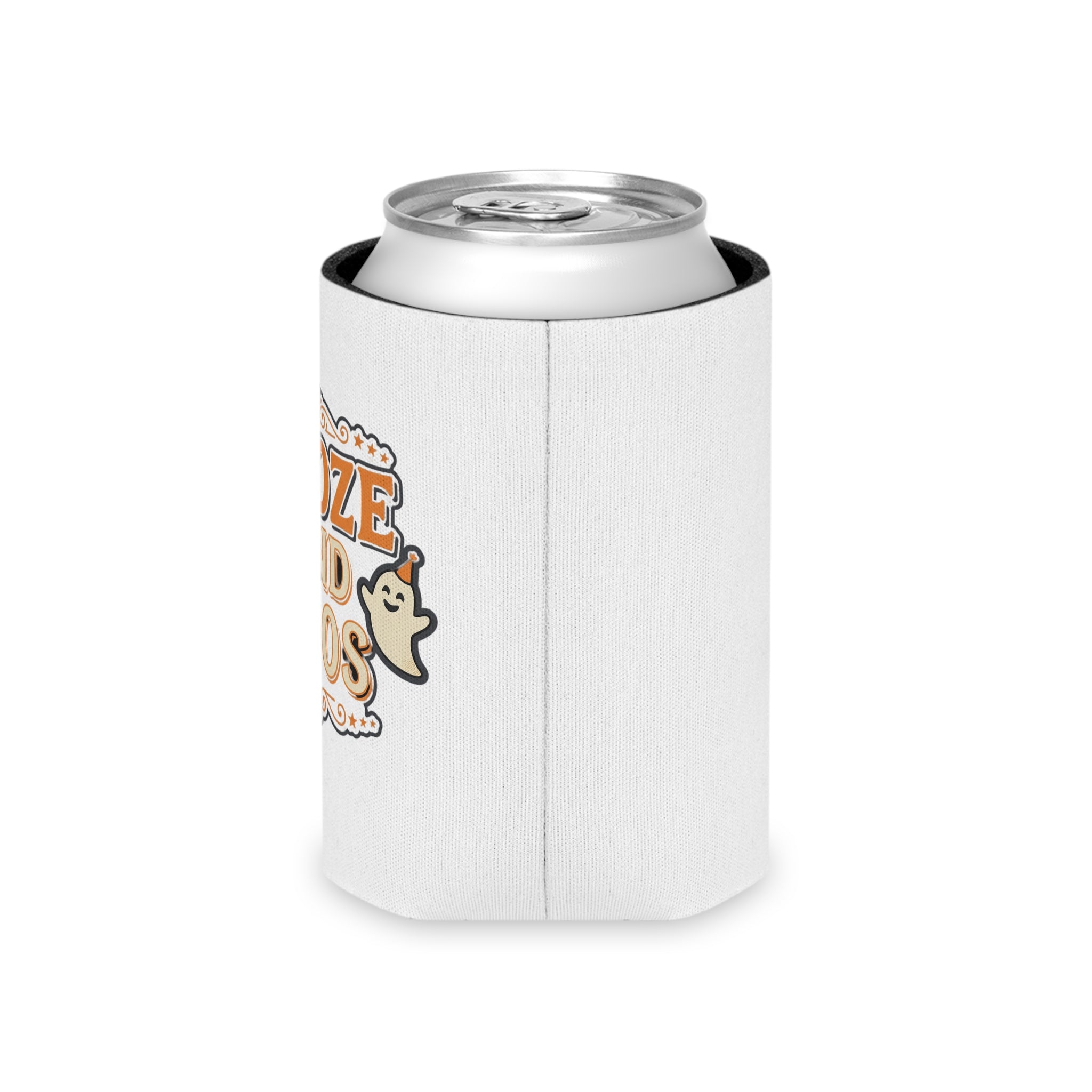 Can Cooler — "Booze and Boos" Halloween Ghost Drink Koozie