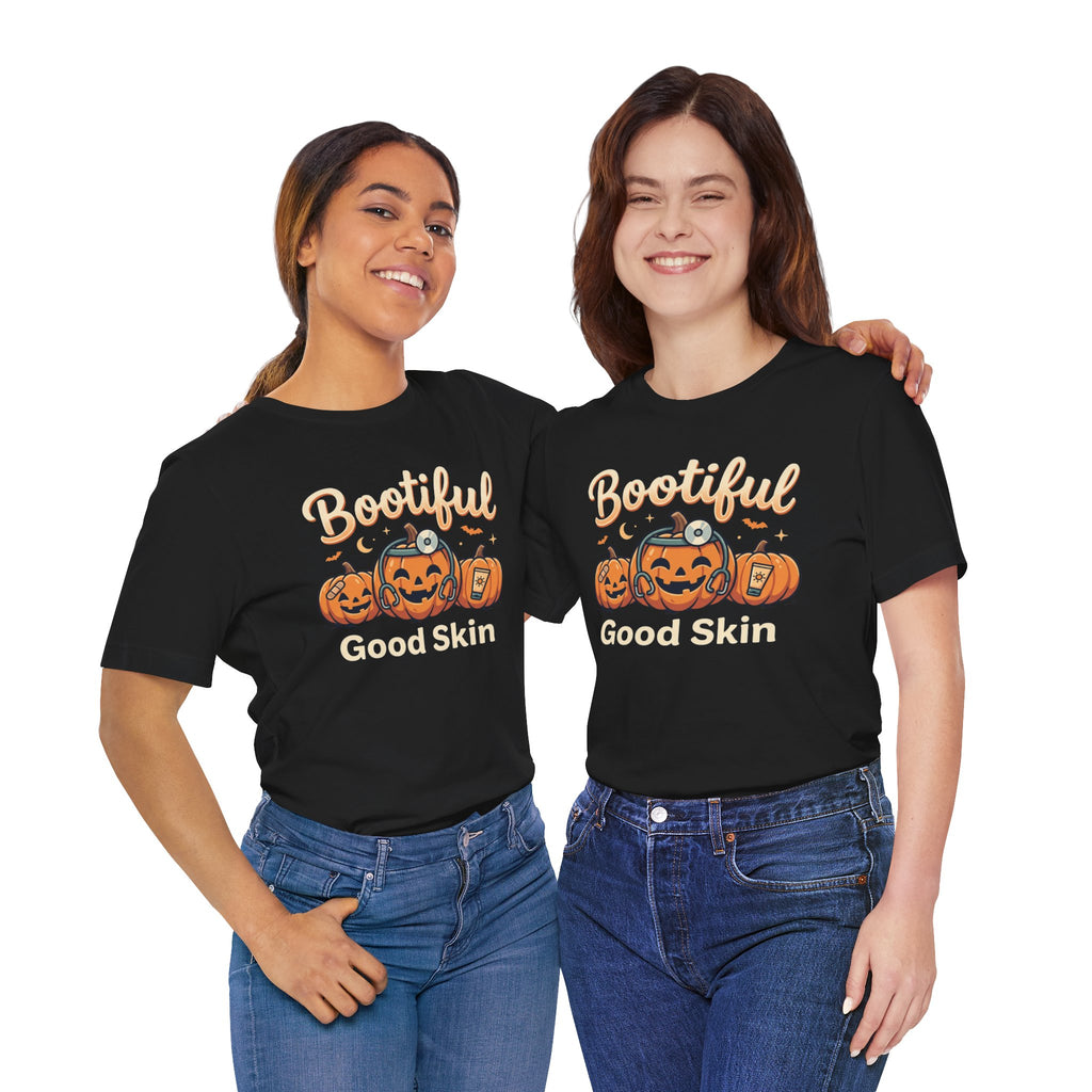 Bootiful Good Skin Halloween T-Shirt – Cute Pumpkin Skincare Tee